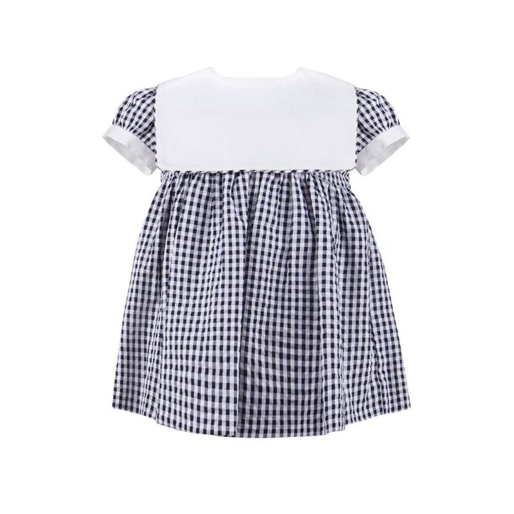Carriage Boutique Girls Check Dress, Blue